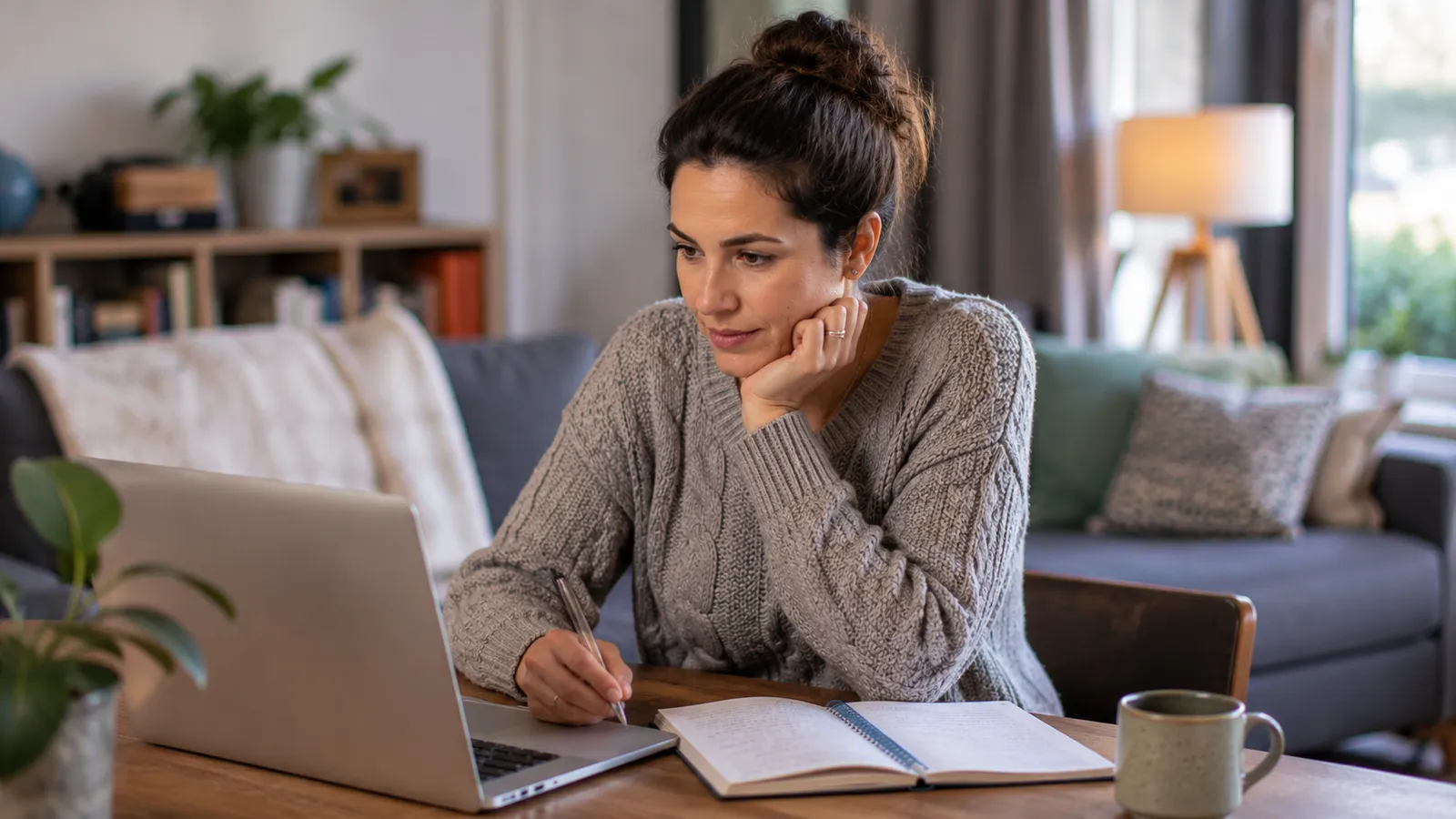 Adult exploring career and training guidance for funded courses.